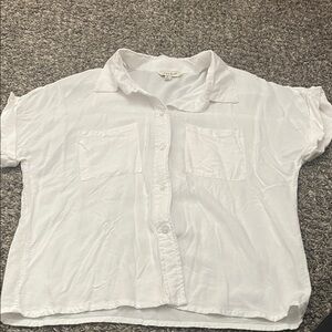 Women's White Button-Up Blouse